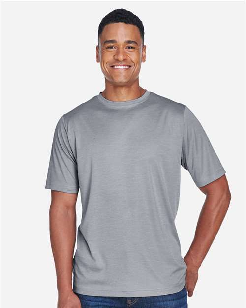 Team 365 TT11H Athletic Heather — on model front