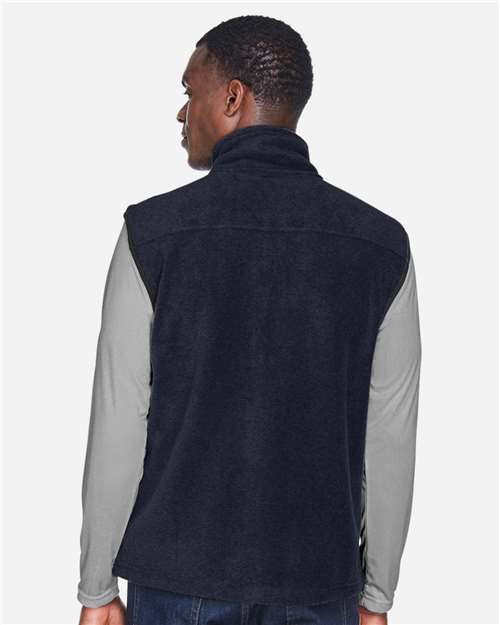 Harriton M985 Navy — on model back