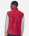 Harriton M985 Red — on model back