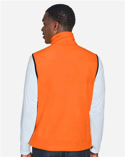 Harriton M985 Safety Orange — on model back