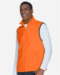 Harriton M985 Safety Orange — on model side