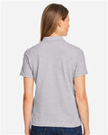 Harriton M200W Grey Heather — on model back