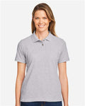 Harriton M200W Grey Heather — on model front
