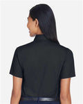 Harriton M500SW Black — on model back