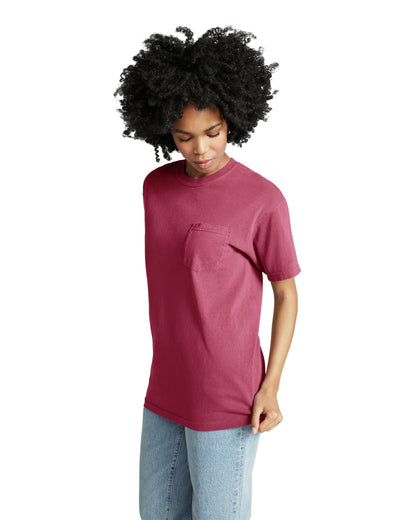 Unisex Heavyweight RS Pocket T-Shirt - Chili