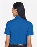 Harriton M500SW French Blue — on model back