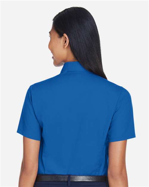 Harriton M500SW French Blue — on model back