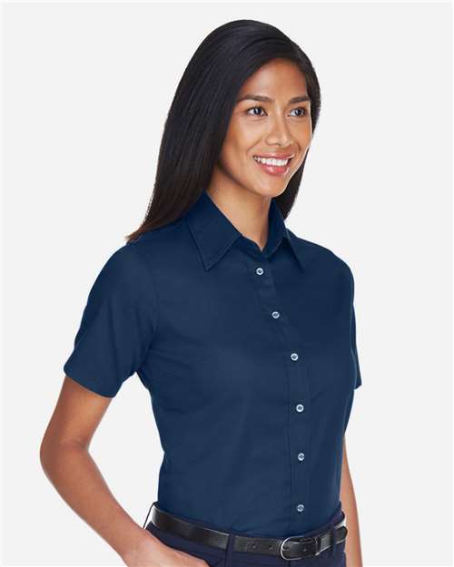 Harriton M500SW Navy — on model side