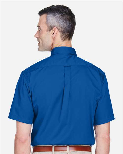 Harriton M500S French Blue — on model back