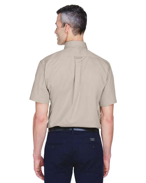 Harriton M500S Stone — on model back