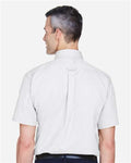 Harriton M500S White — on model back
