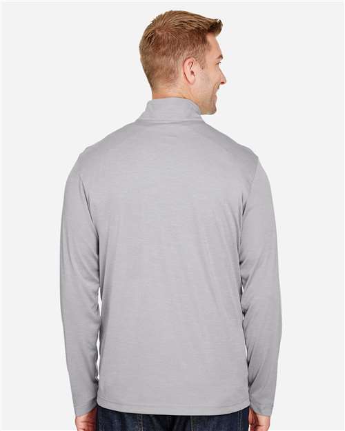 Team 365 TT31H Athletic Heather — on model back