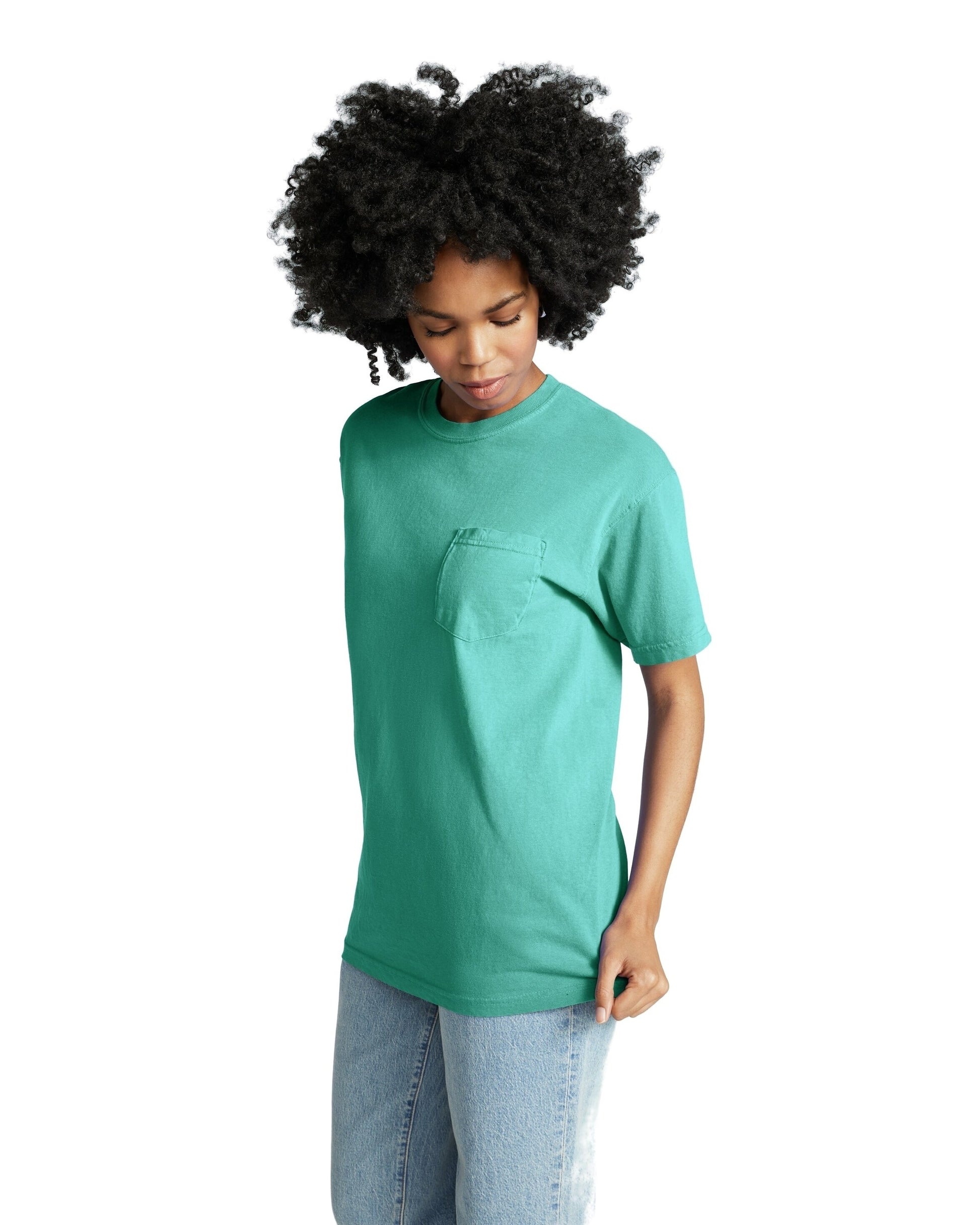 Unisex Heavyweight RS Pocket T-Shirt - Seafoam