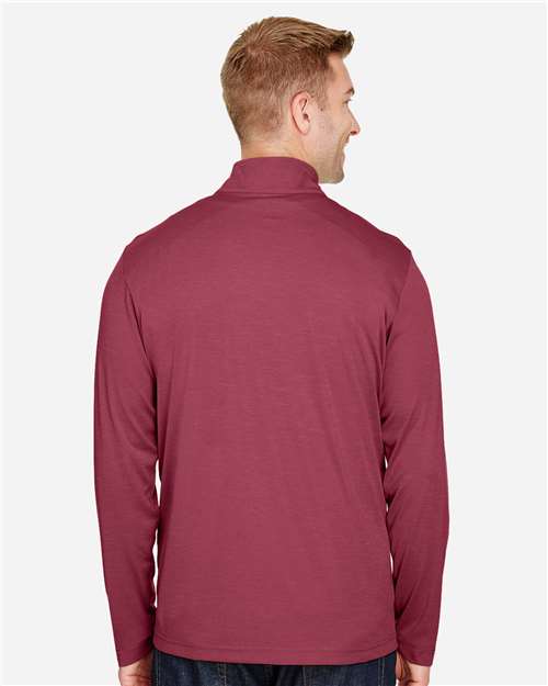 Team 365 TT31H Sport Maroon Heather — on model back