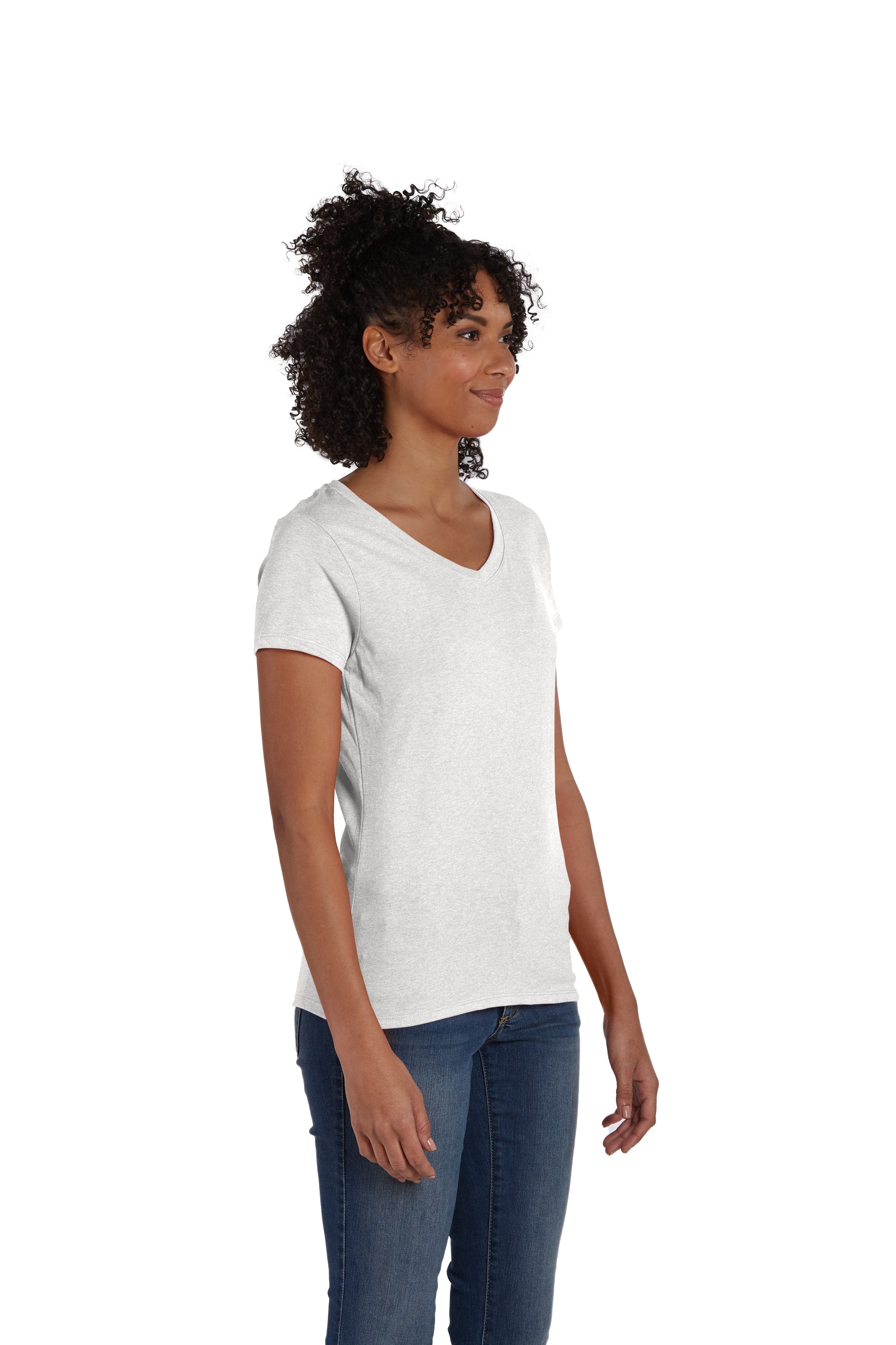 Women's Perfect-T Triblend Short Sleeve V-neck - Eco White