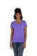 Hanes 42VT - Women's Perfect-T Triblend Short Sleeve V-neck - Grape Triblend