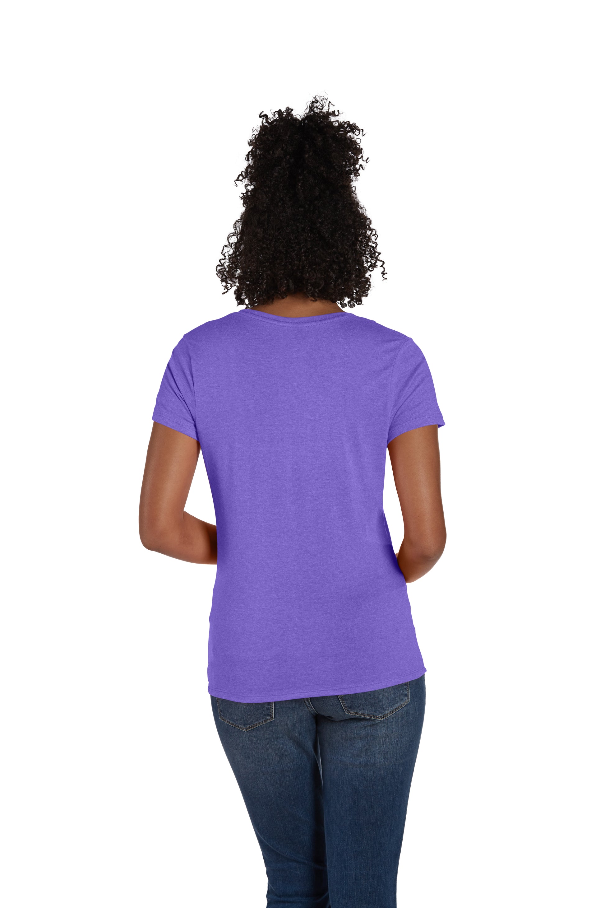 Women's Perfect-T Triblend Short Sleeve V-neck - Grape Triblend