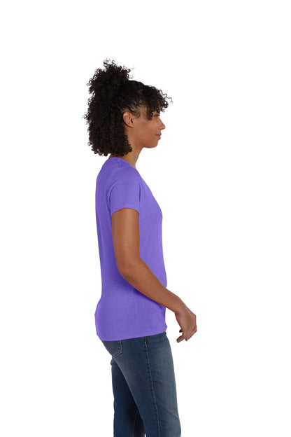 Women's Perfect-T Triblend Short Sleeve V-neck - Grape Triblend