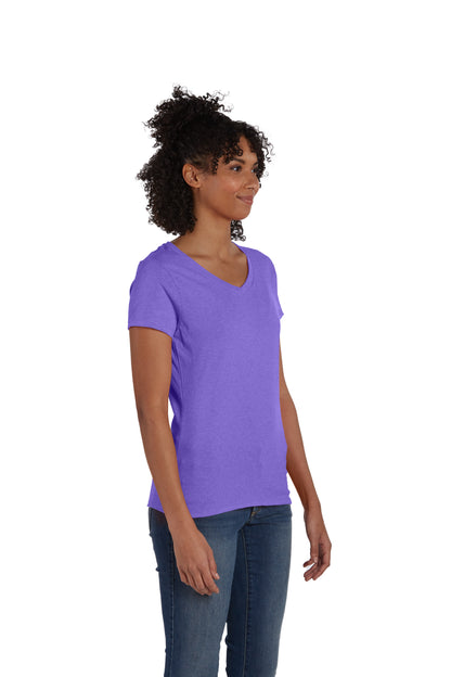 Women's Perfect-T Triblend Short Sleeve V-neck - Grape Triblend