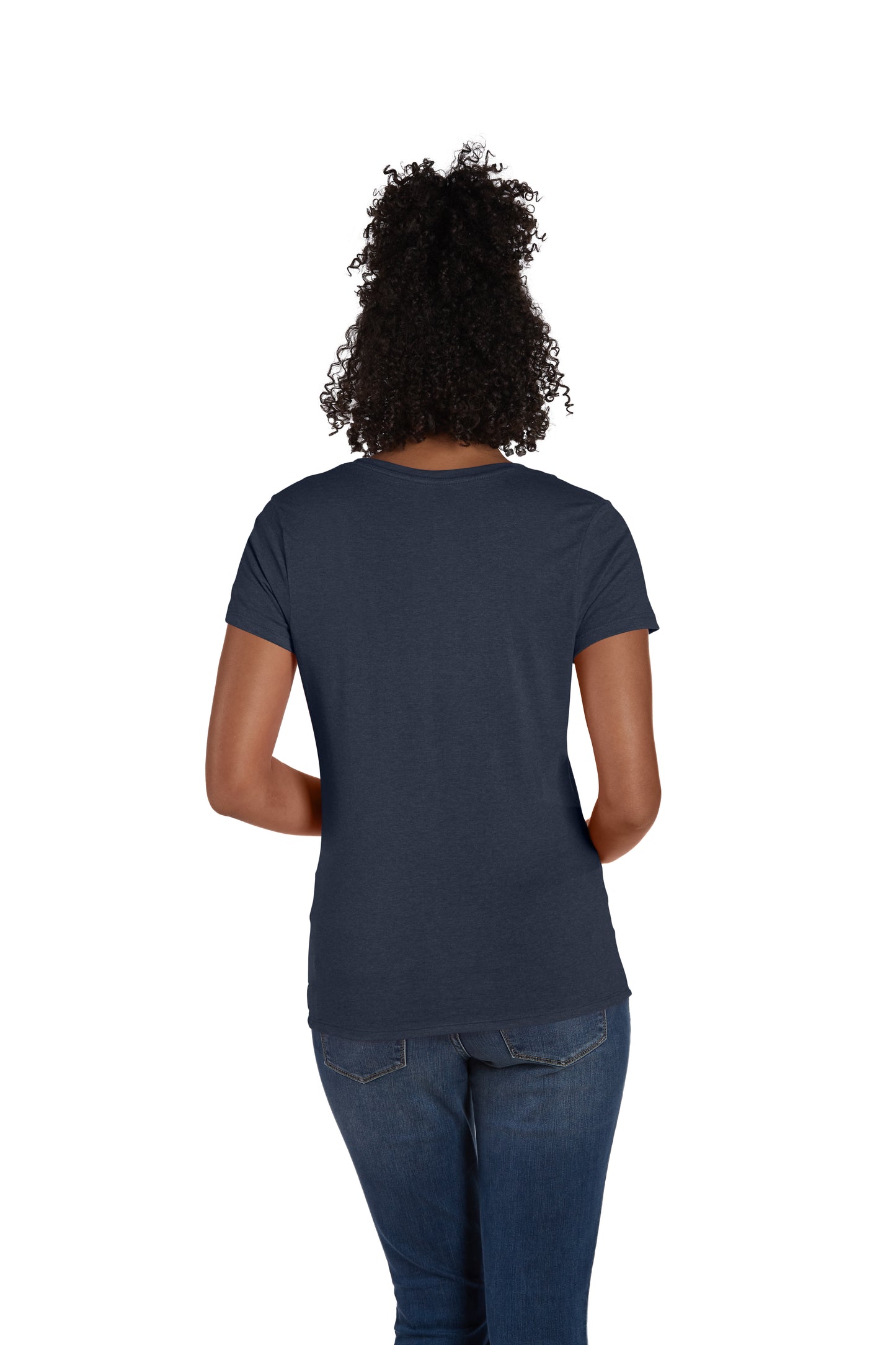 Women's Perfect-T Triblend Short Sleeve V-neck - Navy Triblend