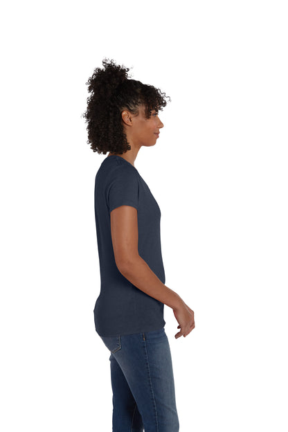 Women's Perfect-T Triblend Short Sleeve V-neck - Navy Triblend