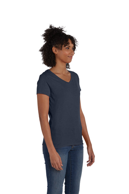 Women's Perfect-T Triblend Short Sleeve V-neck - Navy Triblend
