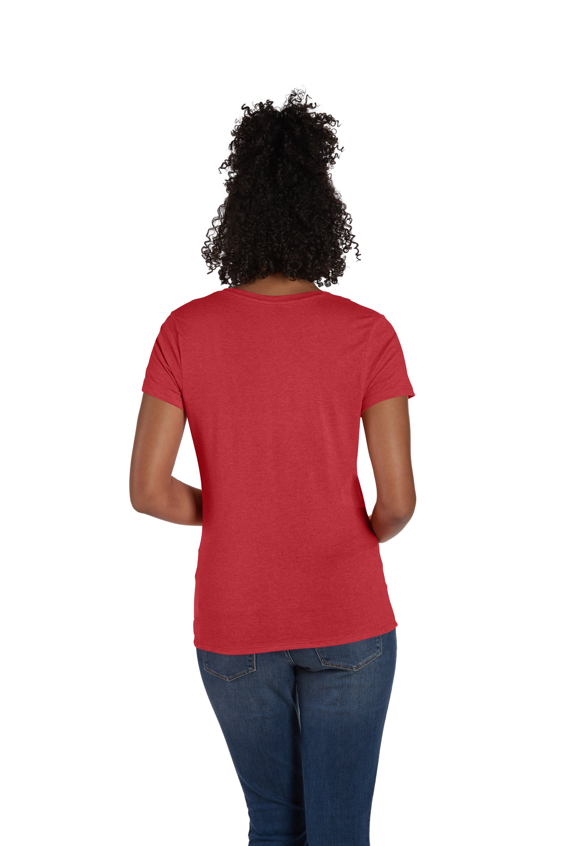 Women's Perfect-T Triblend Short Sleeve V-neck - Red Triblend