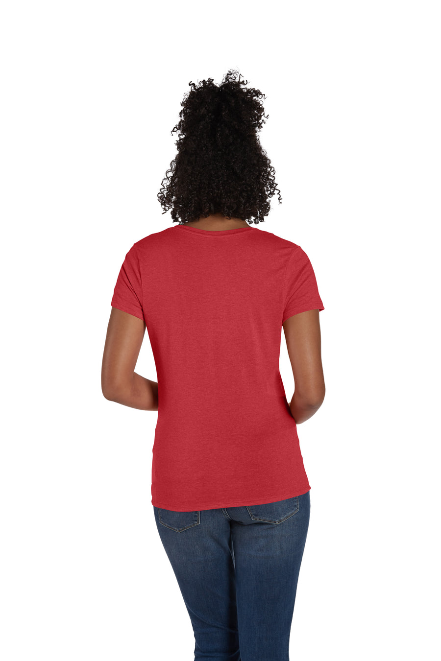 Women's Perfect-T Triblend Short Sleeve V-neck - Red Triblend