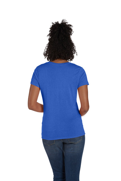Women's Perfect-T Triblend Short Sleeve V-neck - Royal Triblend