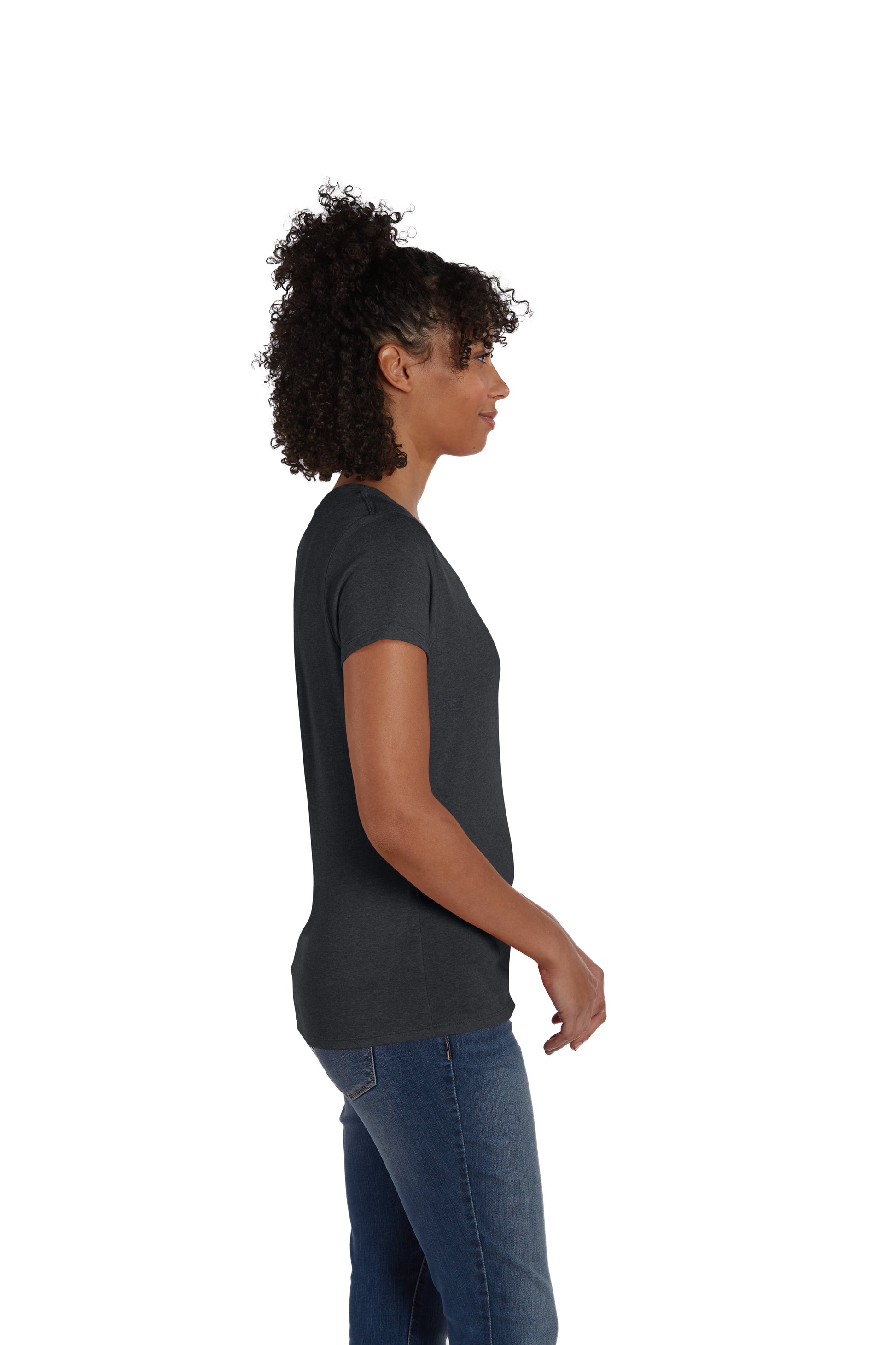 Women's Perfect-T Triblend Short Sleeve V-neck - Slate Triblend