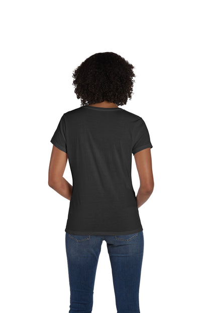 Women's Perfect-T Triblend Short Sleeve V-neck - Sol Black Triblend