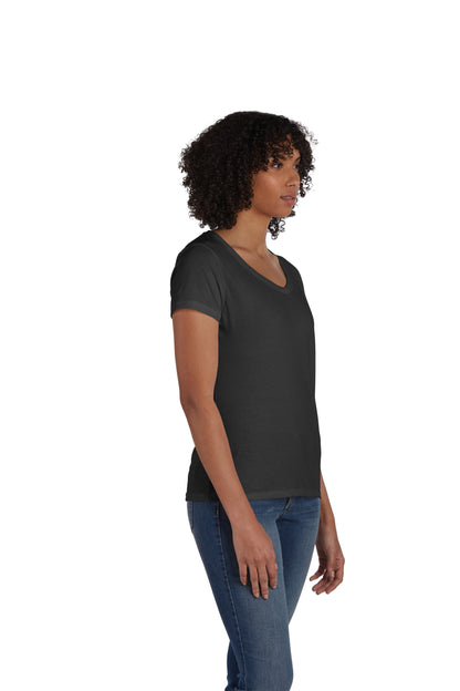 Women's Perfect-T Triblend Short Sleeve V-neck - Sol Black Triblend