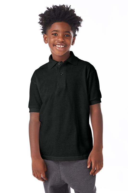 Youth 50/50 EcoSmart® Jersey Polo Shirt - Black