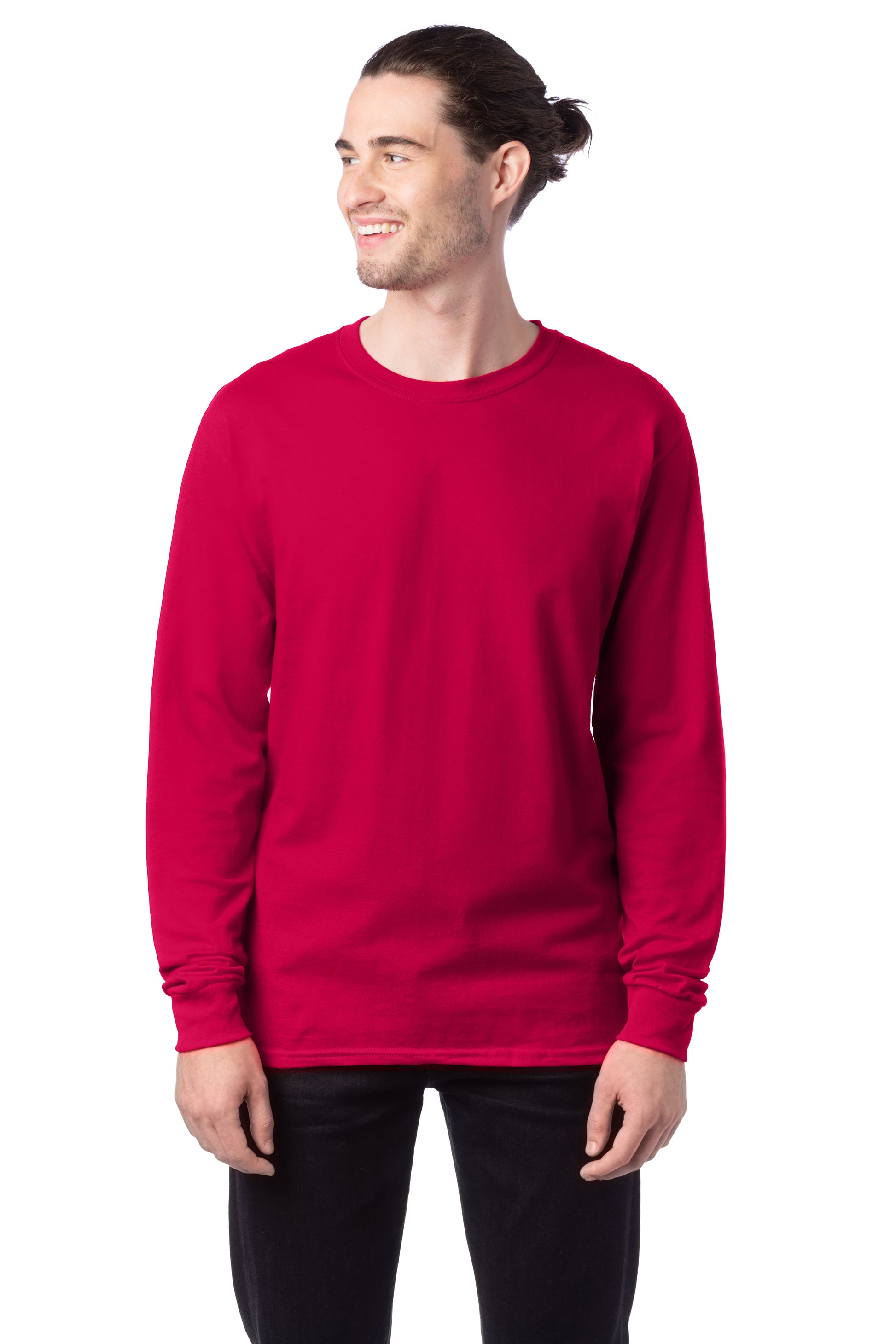 Essential-T Long Sleeve Tee - Athletic Crimson