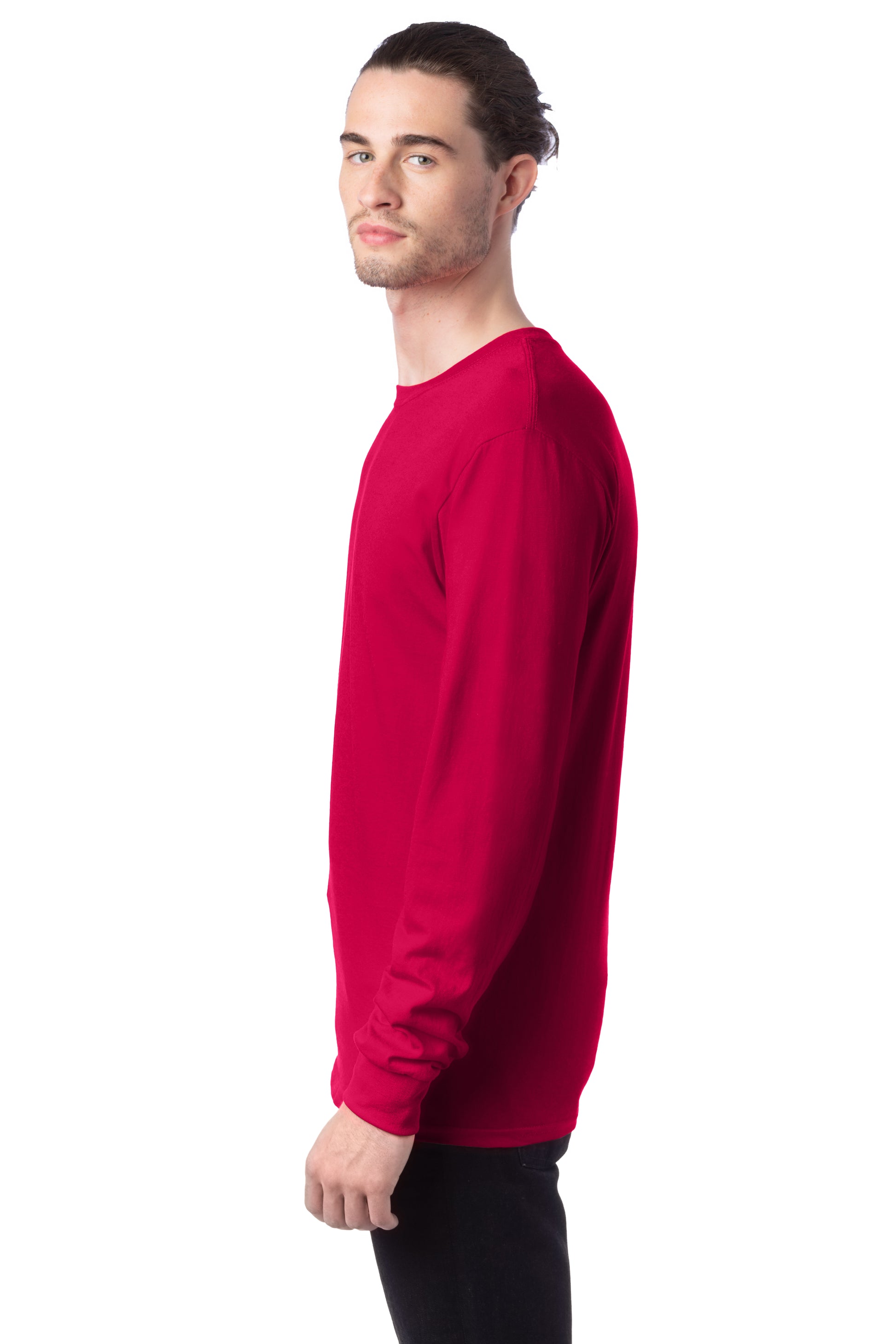 Essential-T Long Sleeve Tee - Athletic Crimson