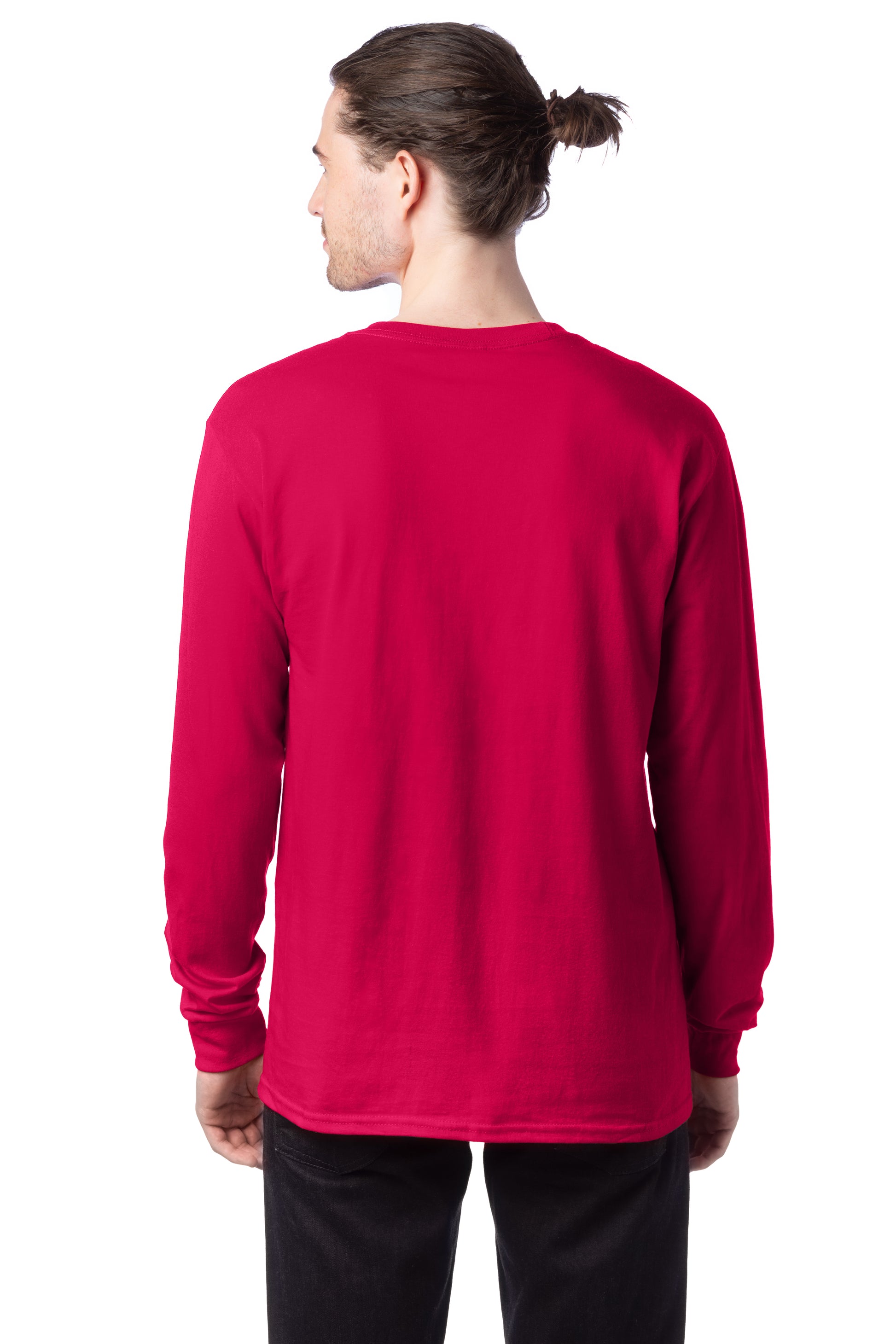 Essential-T Long Sleeve Tee - Athletic Crimson