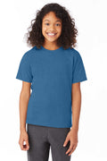 Youth 50/50 Ecosmart® Short Sleeve Tee - Heather Blue