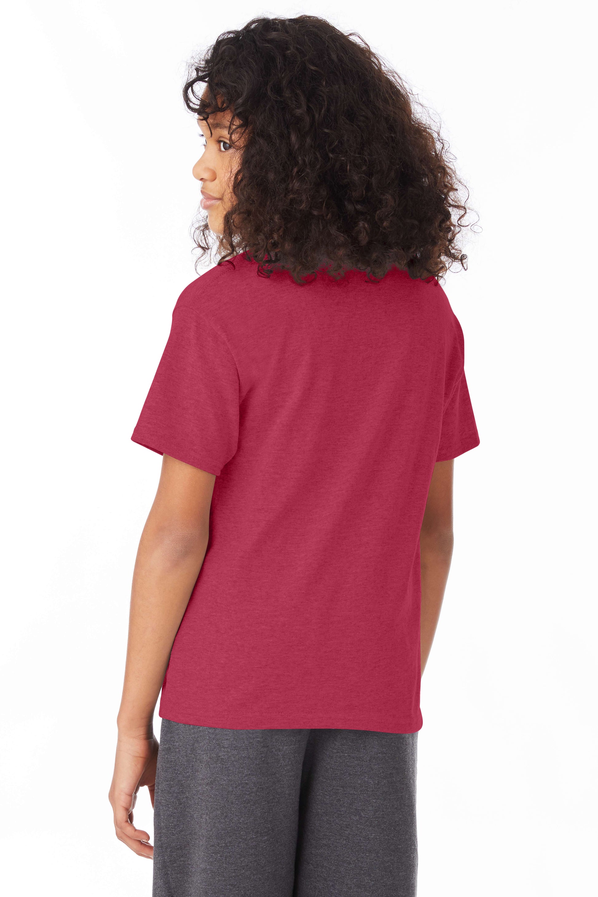 Youth 50/50 Ecosmart® Short Sleeve Tee - Heather Red