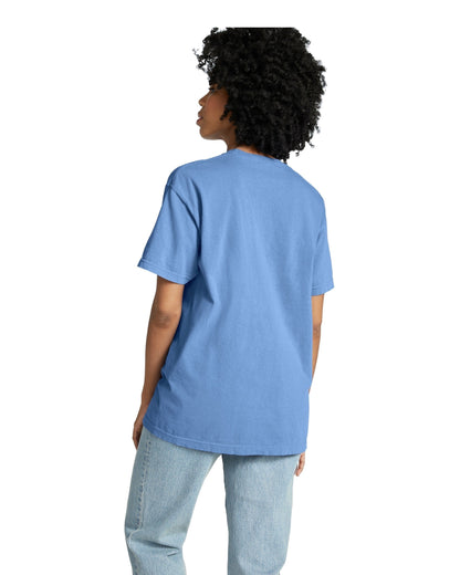 Unisex Heavyweight RS Pocket T-Shirt - Flo Blue