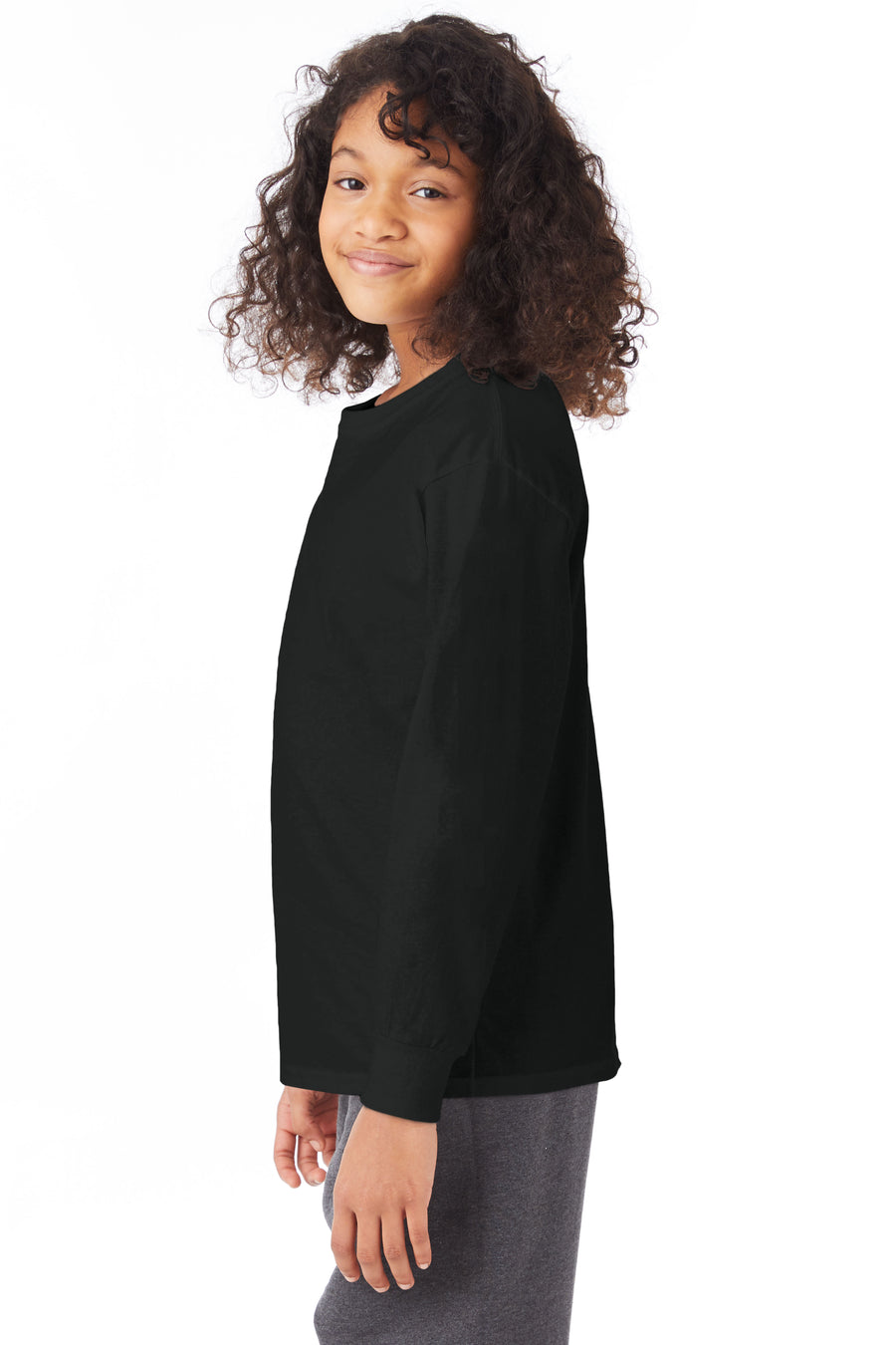 Youth Authentic Long Sleeve Tee - Black
