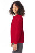 Youth Authentic Long Sleeve Tee - Deep Red