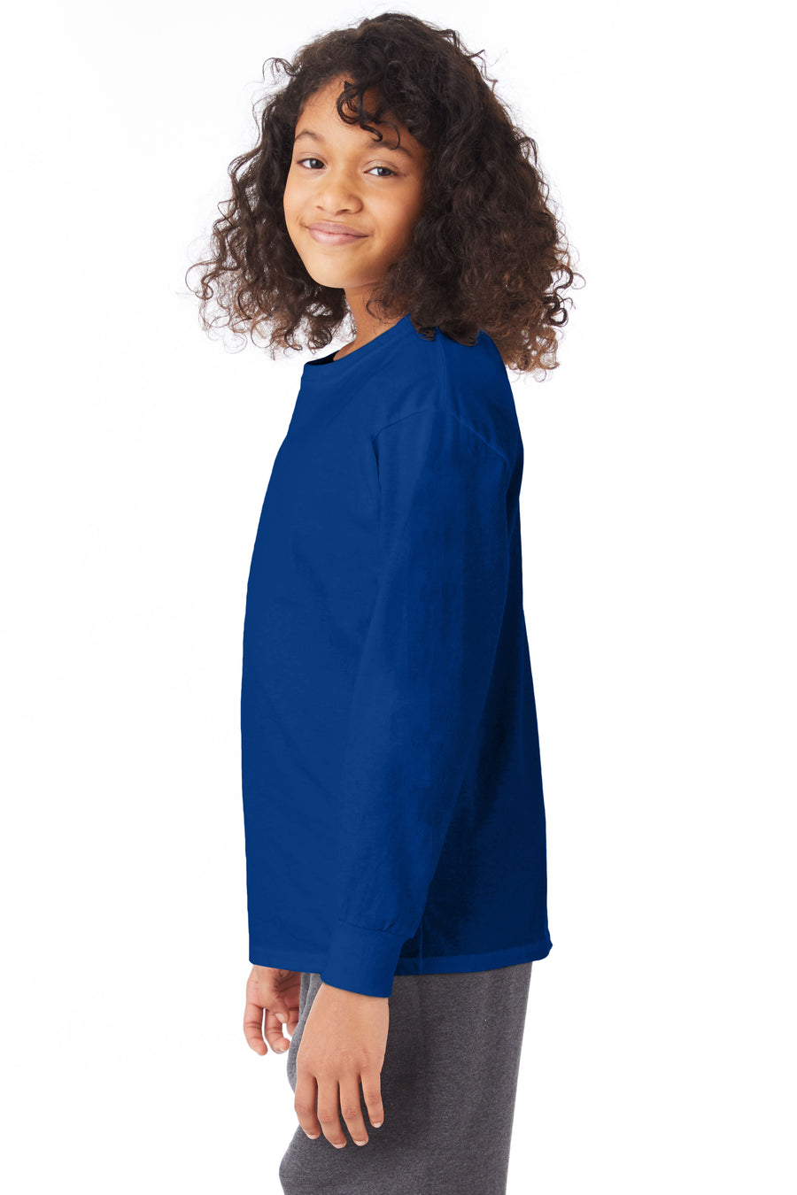 Youth Authentic Long Sleeve Tee - Deep Royal
