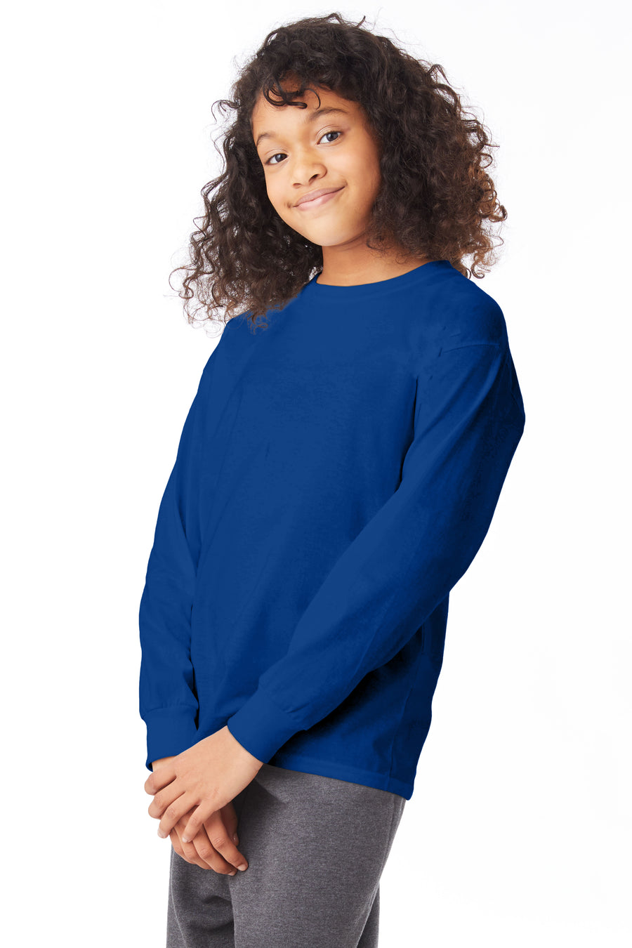 Youth Authentic Long Sleeve Tee - Deep Royal