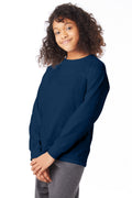 Youth Authentic Long Sleeve Tee - Navy