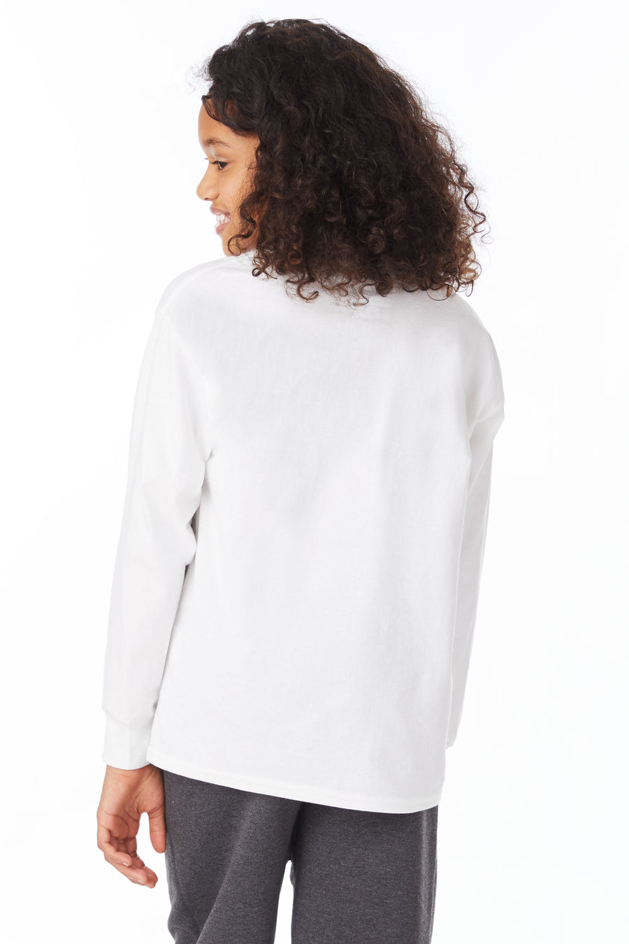Youth Authentic Long Sleeve Tee - White