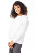 Youth Authentic Long Sleeve Tee - White