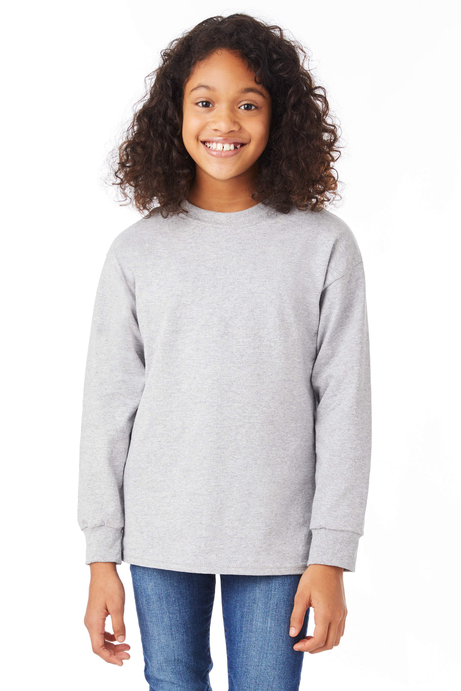 Youth Authentic Long Sleeve Tee - Light Steel
