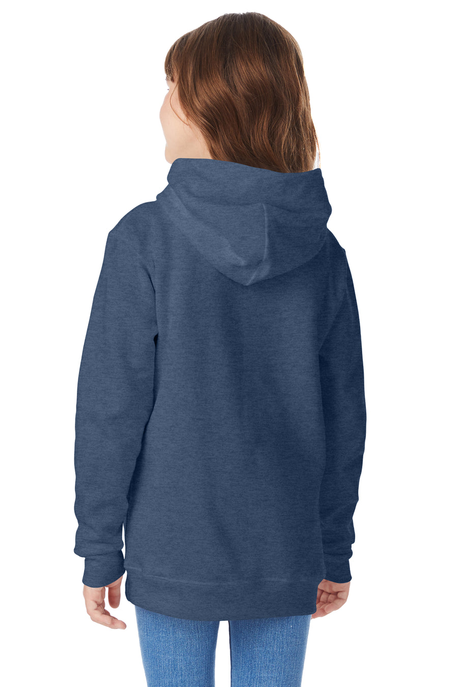 Youth EcoSmart® 50/50 Pullover Hoodie - Heather Navy
