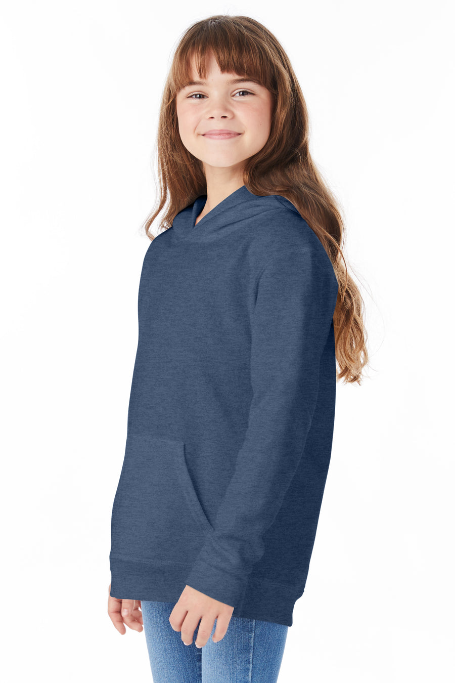 Youth EcoSmart® 50/50 Pullover Hoodie - Heather Navy