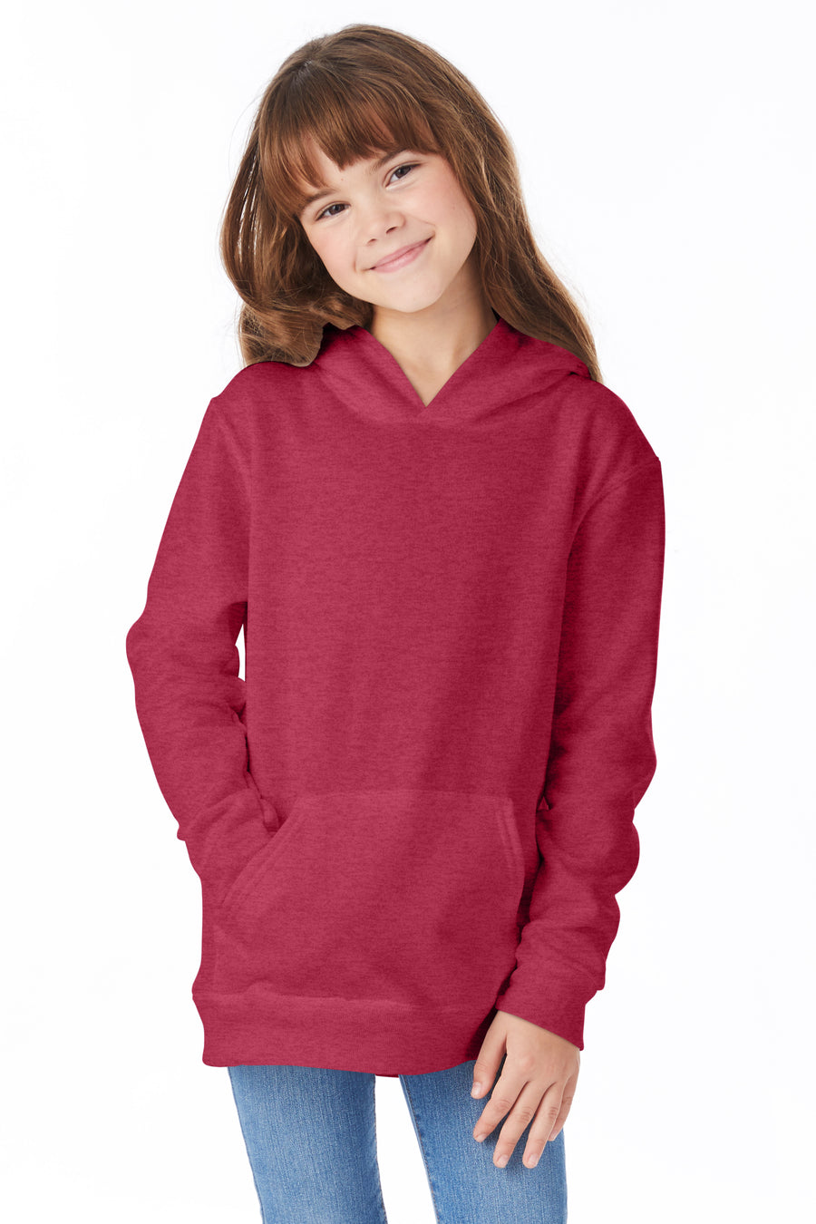 Youth EcoSmart® 50/50 Pullover Hoodie - Heather Red